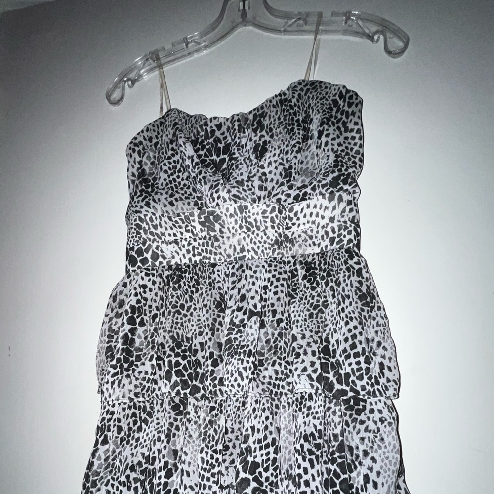 Leopard print ruffle dress